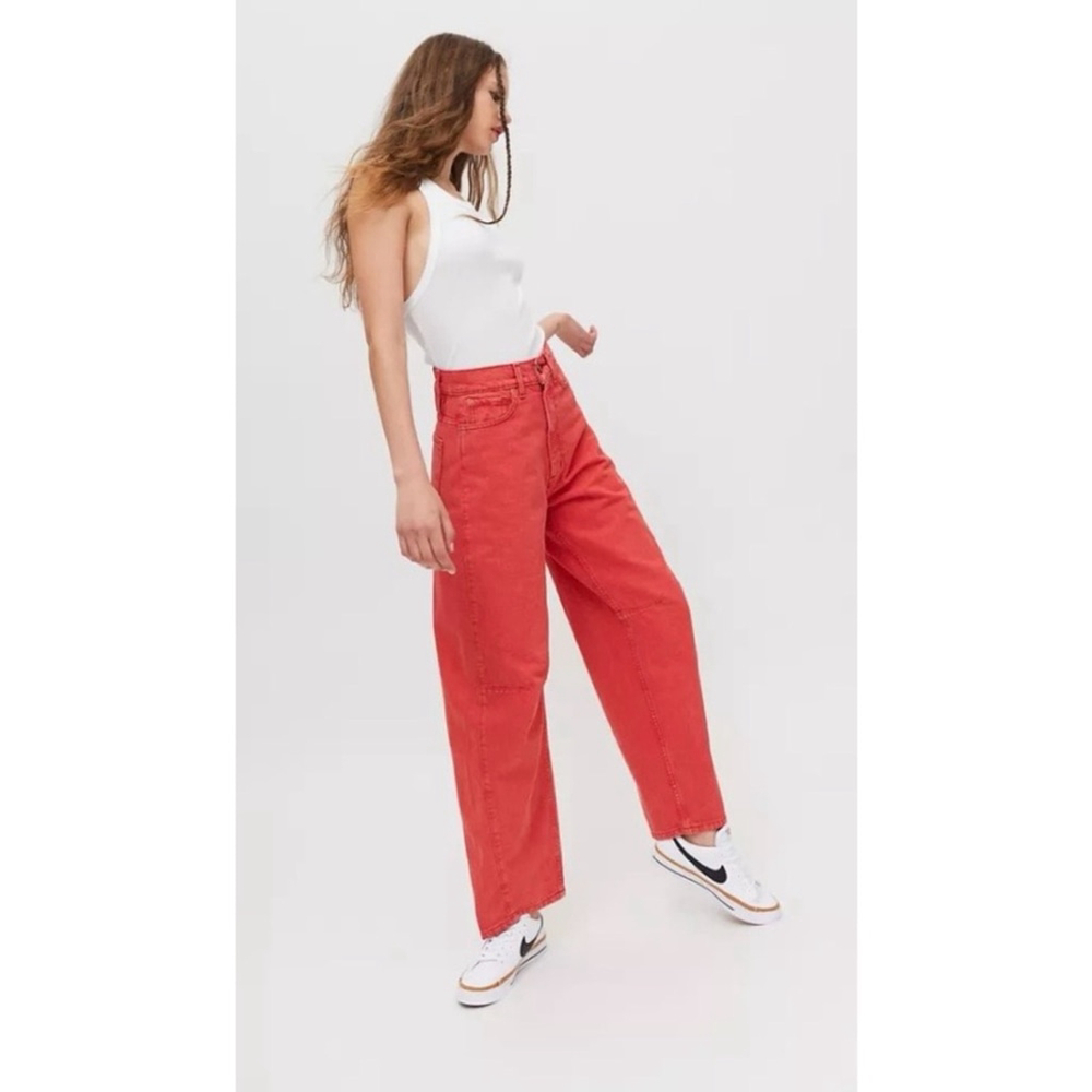 BDG High-Rise Extreme Baggy Orange Jeans, size 26 - Picture 2 of 15